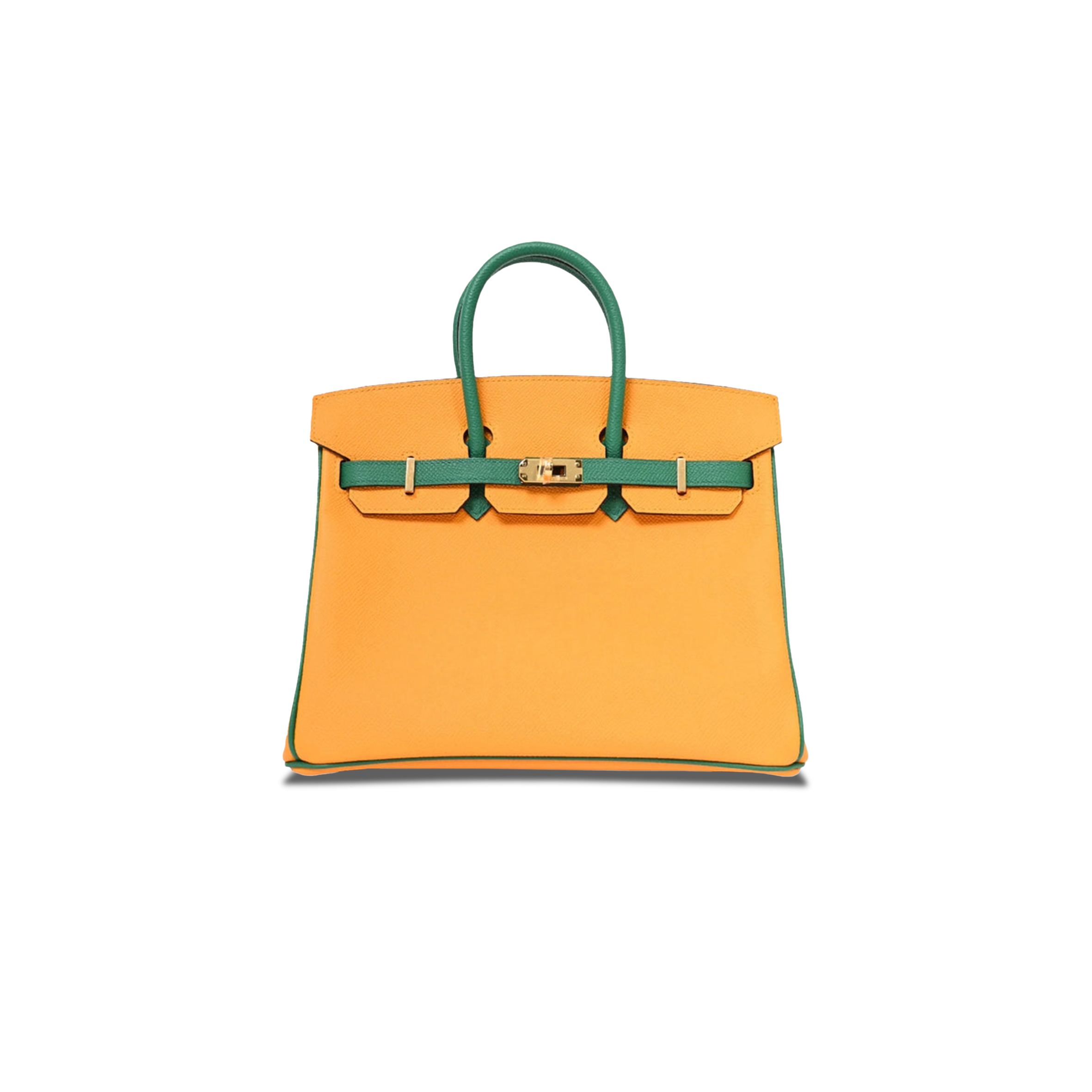 HERMÈS MASTER BIRKIN 30 TOGO LEATHER SUN YELLOW AND PEACOCK GREEN WITH GOLD BUCKLE BAG H028365CC30 (30*23*15cm)